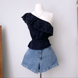 Cotton On Black One-Shoulder Blouse